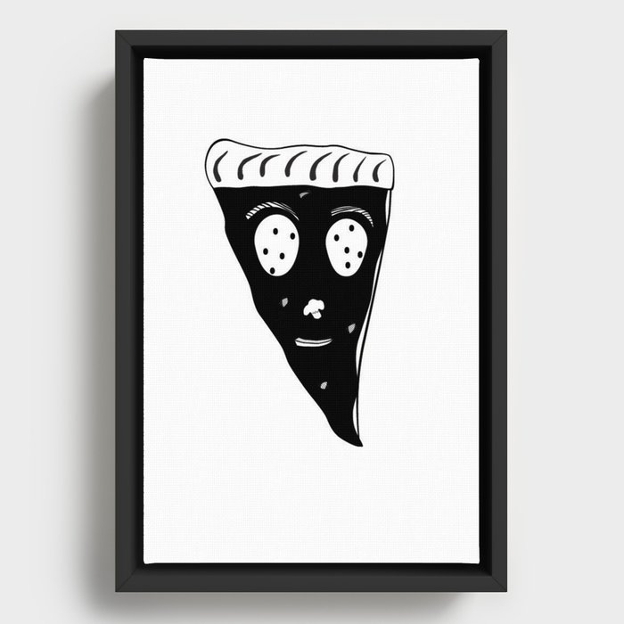 Even Pizza Makes Pizza Happy Framed Canvas
