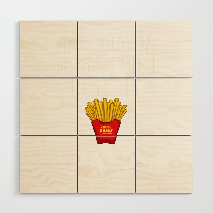 French Fries Fryer Cutter Recipe Oven Wood Wall Art