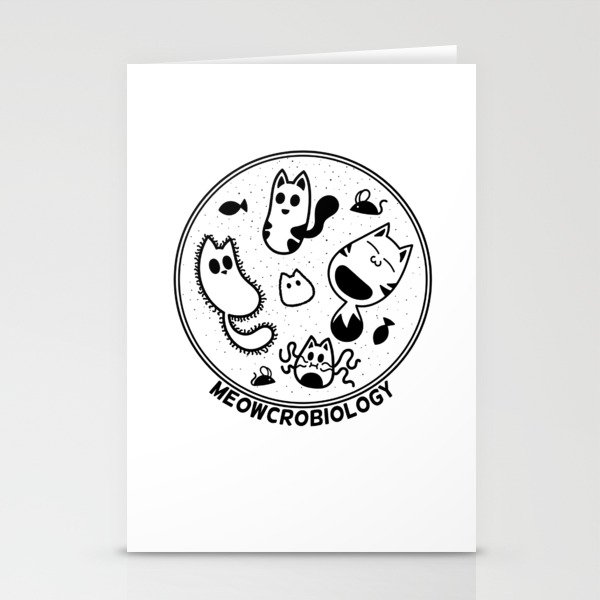 Meowcrobiology Stationery Cards