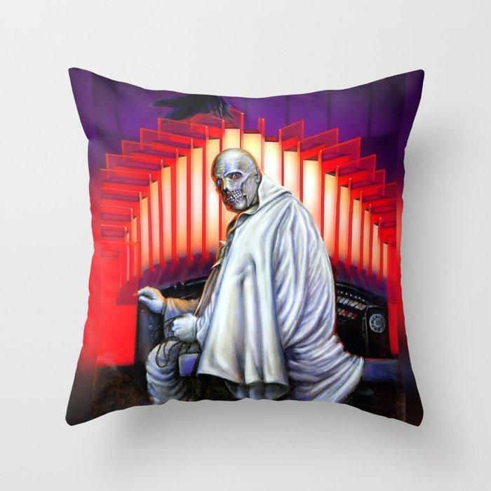 Dr. Phibes Vincent Price horror movie monsters Throw Pillow by THE