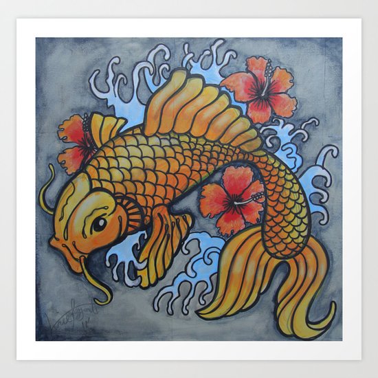 koi fish 02 Art Print