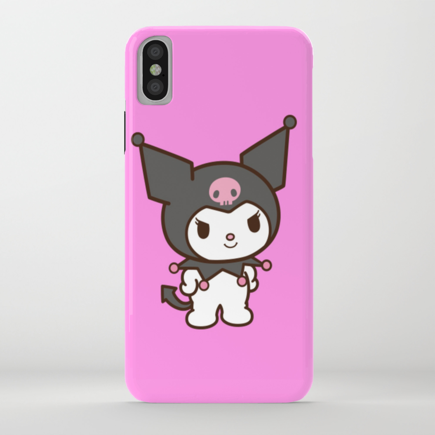 Pink And Black Kuromi クロミ Iphone Case By Fijibear Society6