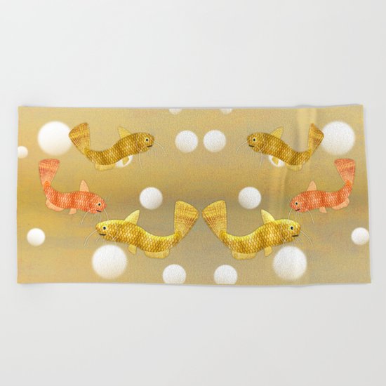 Toy Catfish (Gold) Beach Towel