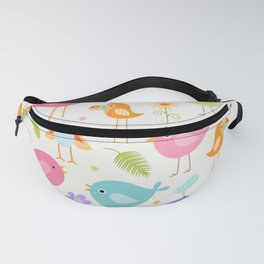 Birds - Off White Fanny Pack
