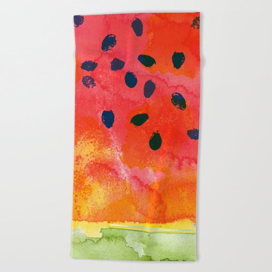 Abstract Watermelon Beach Towel