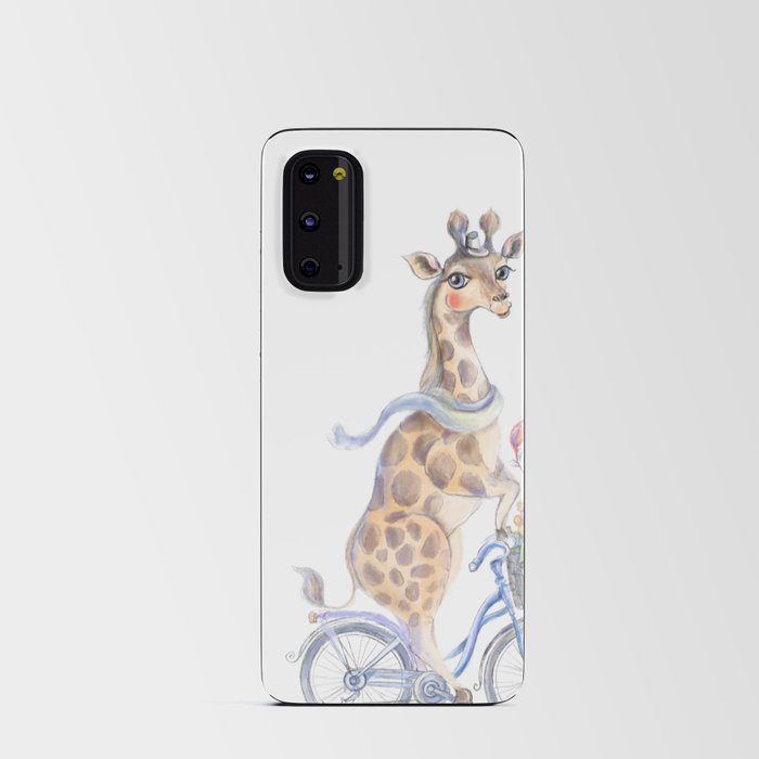 Sublimation Design, Giraffe, PNG Clipart, Giraffe on the bicycle, New Baby Card Design Android Card Case