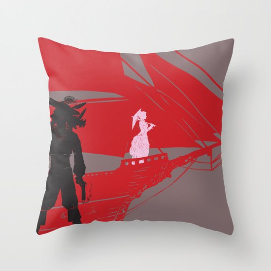 a piratical diversion Throw Pillow