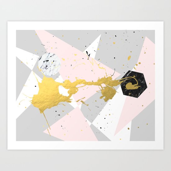 Gold Splatter #society6 #decor #buyart Art Print