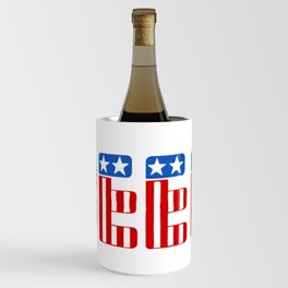 Usa Beer Text Stars And Stripes beer Wine Chiller