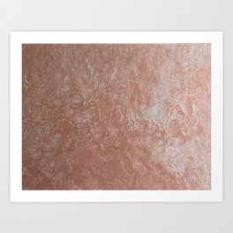 Aphrodite & The Element Art Print | Acrylic, Painting, Pattern, Rosegold, Torched, White 