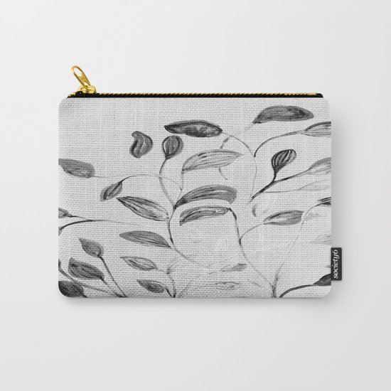 Red and Green Leaves! Romantic Silver Grey! Carry-All Pouch
