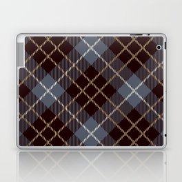 Gray and Black Seamless Tartan Pattern Laptop Skin