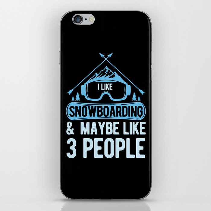 Funny Snowboard Snowboarding iPhone Skin