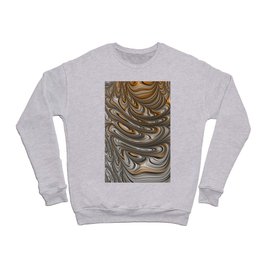 Silver Amber Fractal Digital Art Crewneck Sweatshirt