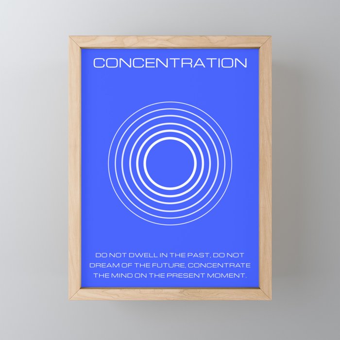 Concentration Framed Mini Art Print