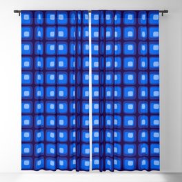 60s Blue Mod Blackout Curtain