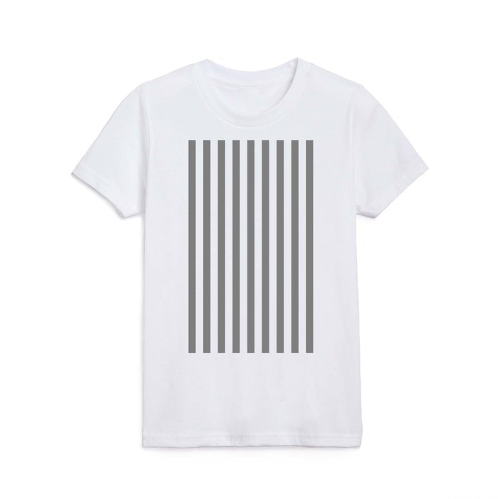 STRIPED DESIGN (GREY-WHITE) Kids T Shirt