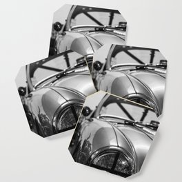 Black 'n White Racer / Classic Car Photography Coaster