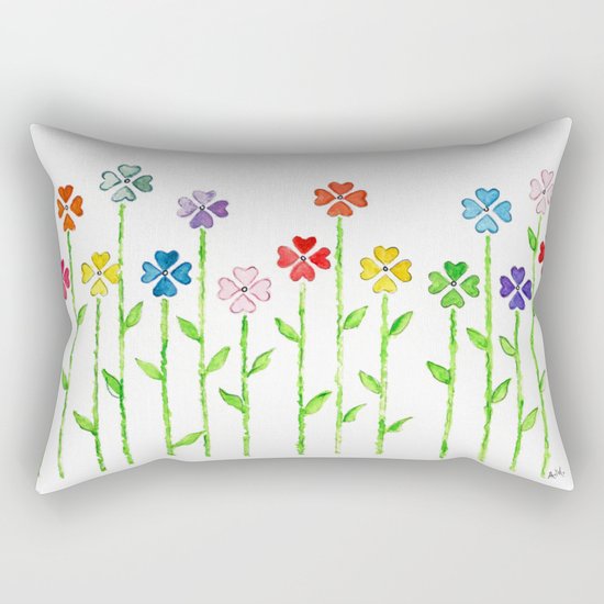 Inch by Inch, Row by Row Rectangular Pillow