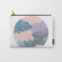 Abstract Pink Purple Blue Carry-All Pouch