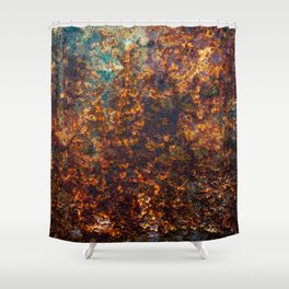 large Rust background Shower Curtain
