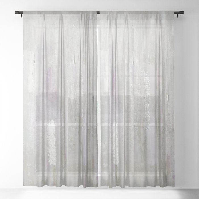 Lavender Silver Sheer Curtain By Melaniab Society6