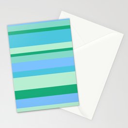 Sunshine Love Stripes - Green Stationery Card