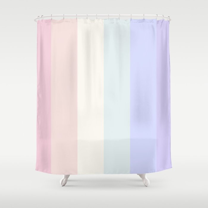 Pastel Elegant Natural Rainbow Color Palette Shower Curtain