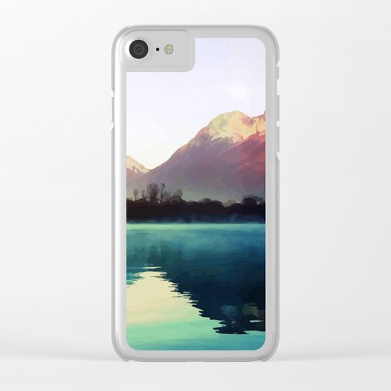 Mountains #watercolor Clear iPhone Case