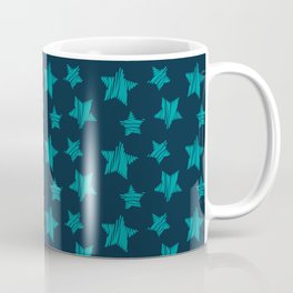 Boho Blue Stars on Navy Mug