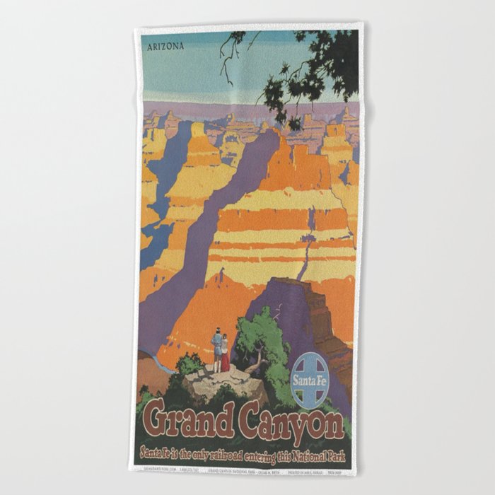 Vintage poster - Grand Canyon Beach Towel