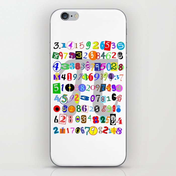 Colorful and Fun Depiction of Pi Calculated iPhone Skin