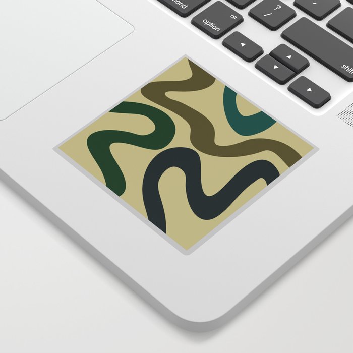 Colorful abstract waves 3 Sticker