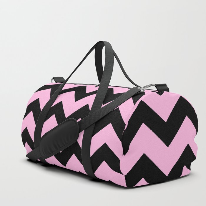Chevron (Black & Pink Pattern) Duffle Bag