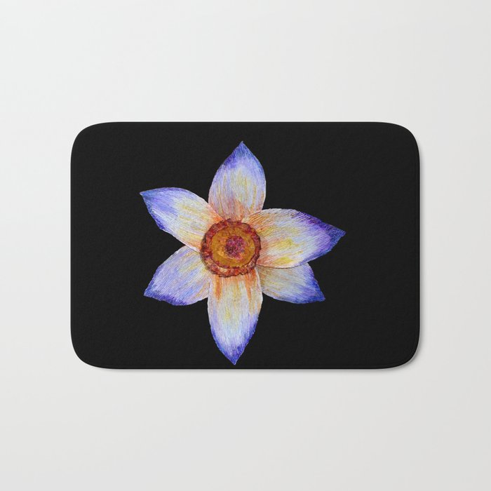 Periwinkle Daffodil  Bath Mat