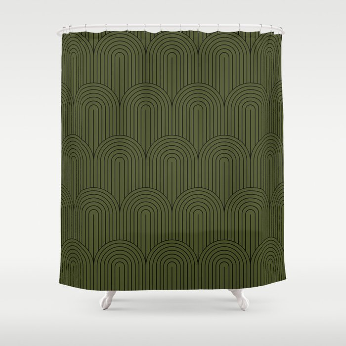 Art Deco Arch Pattern VIII Shower Curtain