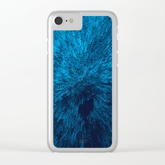 Bold Burst in Blue Clear iPhone Case