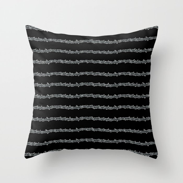 Barbered Wire Throw Pillow