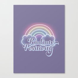 Radiate Positivity Rainbow Canvas Print