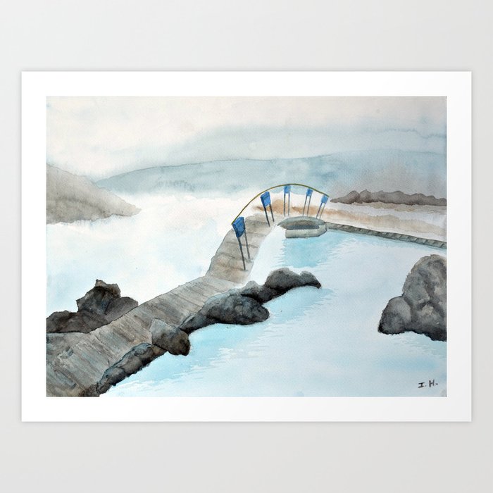 Misty Lake Art Print
