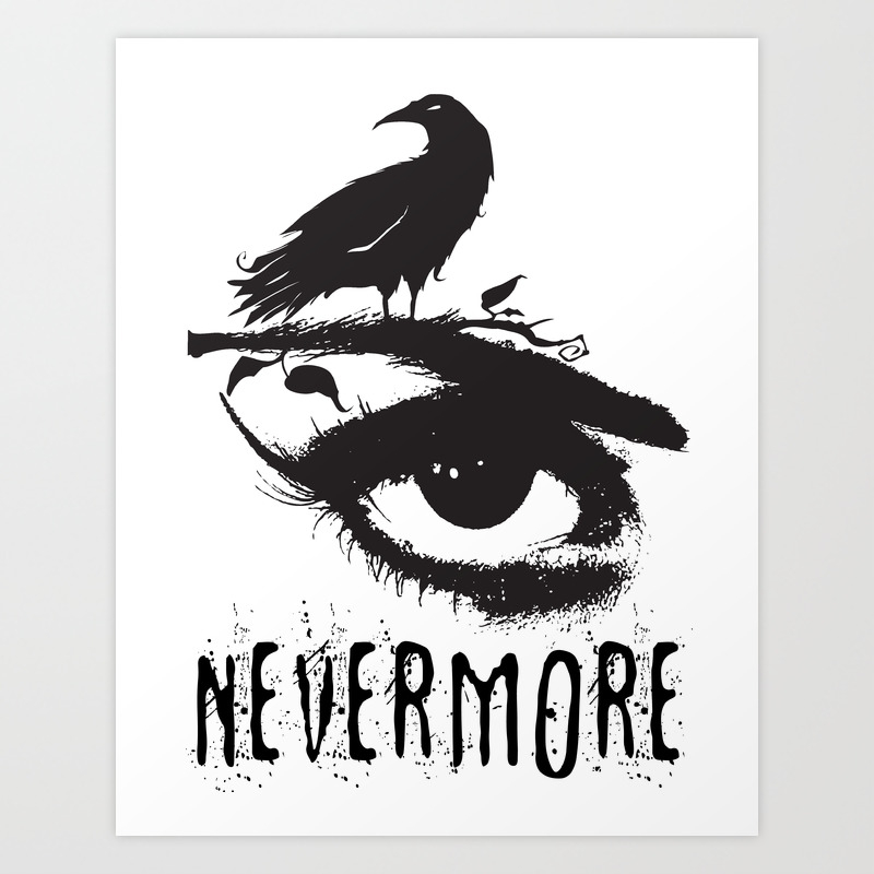Edgar Allan Poe Inspired Design The Raven Nevermore Art Print By Traciv Society6