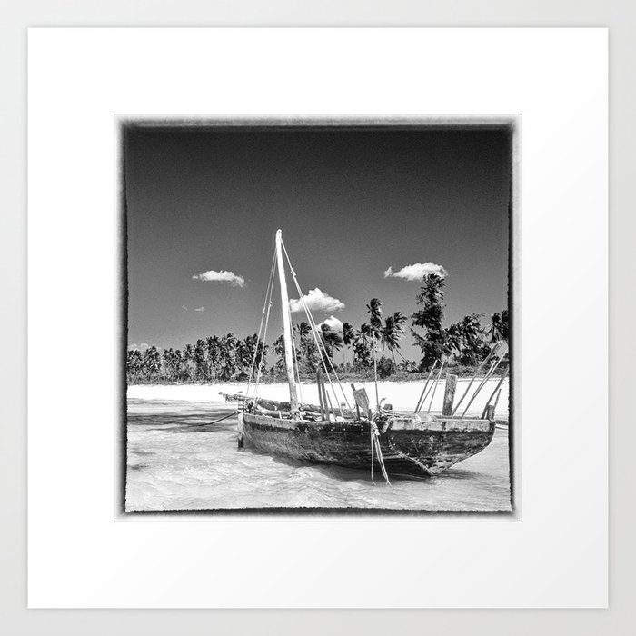 Tanzania, Zanzibar, Fishing Boat Art Print