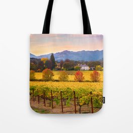 Napa Valley Autumn Sunset Tote Bag
