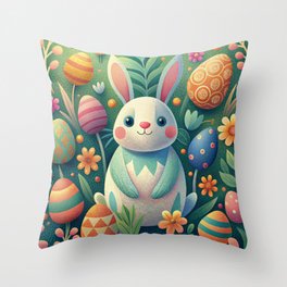 Easter Pattern Throw Pillow