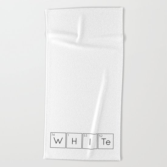 WHITe Chemical Formula Beach Towel