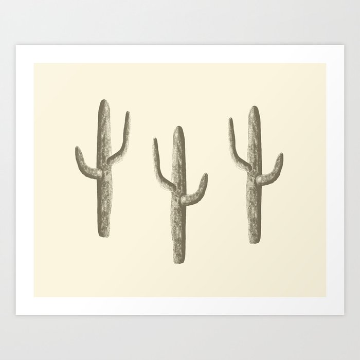 Southwest Cactus Pattern Art Print