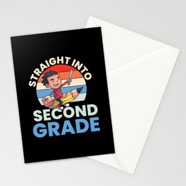 Straight Into Second Grade Stationery Card