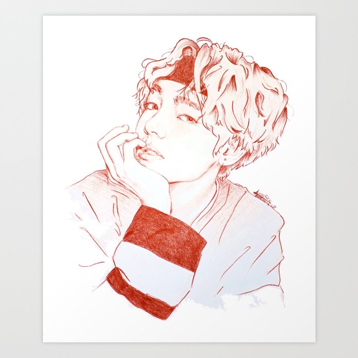 Kim Taehyung Bts Drawing Easy Caizla Dad, mom, younger sister and younger brother. kim taehyung bts drawing easy caizla
