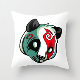 Panda Face Color Throw Pillow