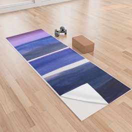 Violet Moonlight Stripes Yoga Towel